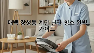 태백 장성동 계단 난간 청소 완벽 가이드